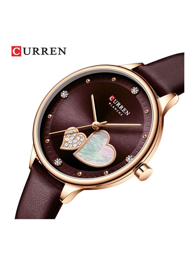 CURREN Women's Fashion Analog Wrist Watch - 33 mm - Burgundy  - Image 2