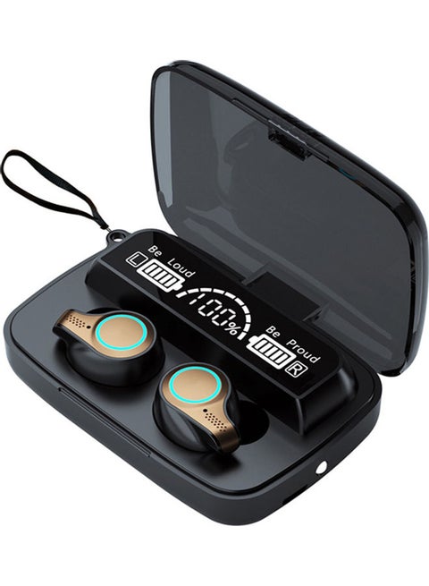 M18 BT 5.1 Waterproof Earbuds with Digital Display Case Black
