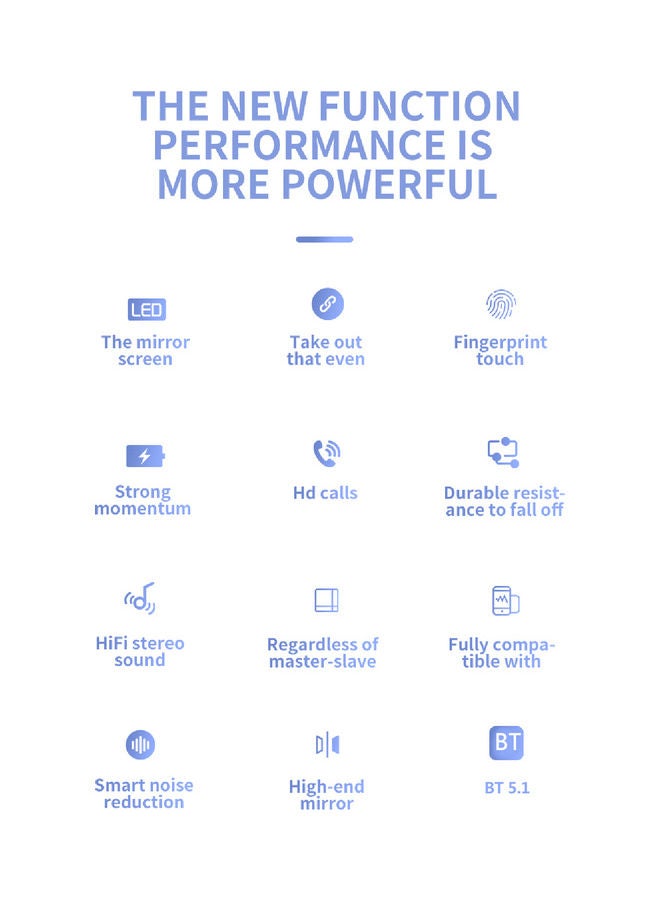 M18 BT 5.1 Waterproof Earbuds with Digital Display Case Black - Image 5