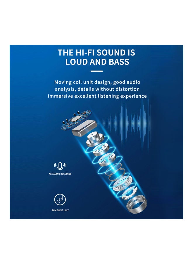 M18 BT 5.1 Waterproof Earbuds with Digital Display Case Black - Image 2