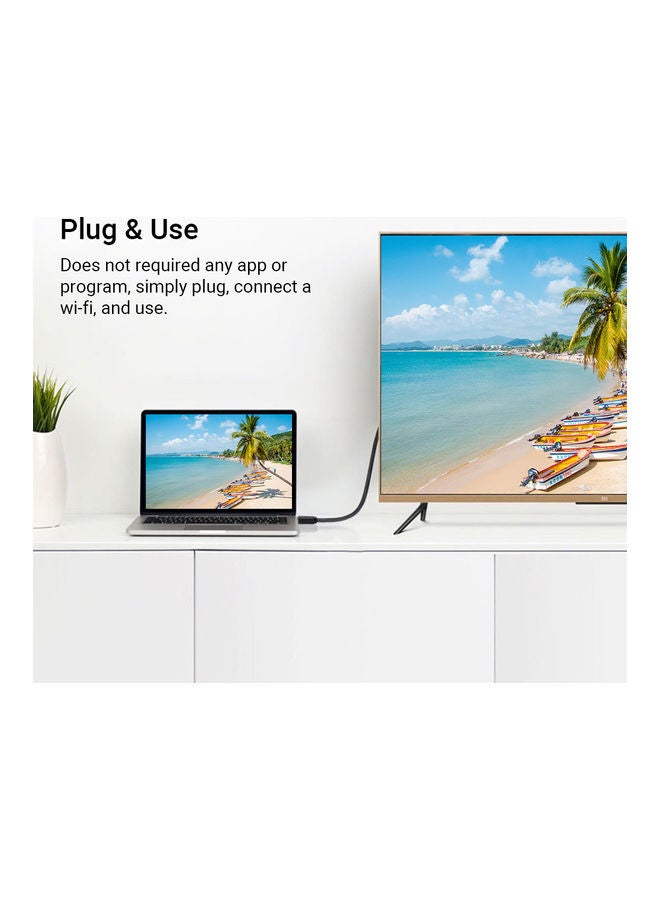 Wireless Display Dongle USB to HD Screen Mirroring Adapter PAE0480-5096 Black
