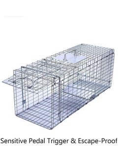 Collapsible Humane Live Animal Trap Silver 60 x 18 x 20cm - v1616674261/N45773346A_3