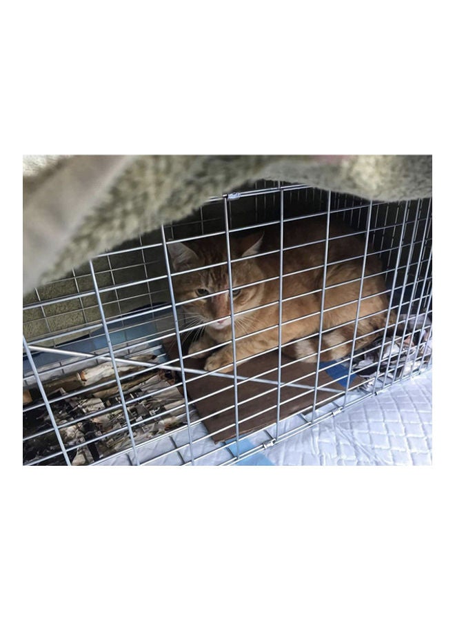 Collapsible Humane Live Animal Trap Silver 60 x 18 x 20cm