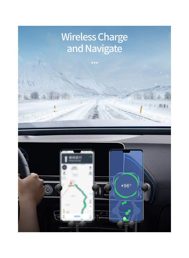 Generic Wireless Charger for Mobile Phone Black  - Image 3