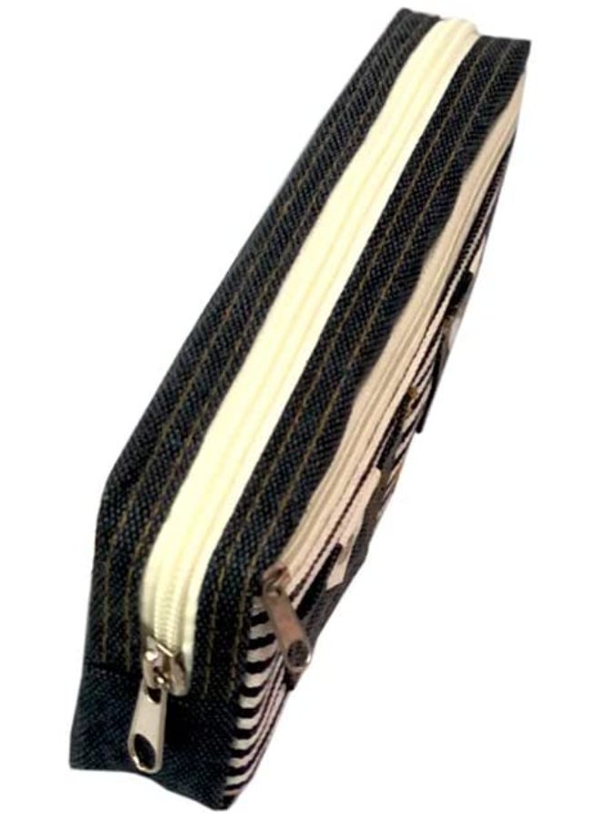 Coast Demin Pencil Case Pouch Blue/White - Image 3