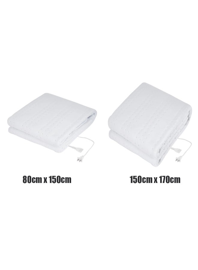 Generic - Electric Heated Blanket Cotton White 80x150cm - Image 1