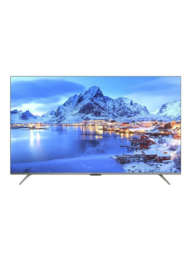 SHARP 4K Smart Frameless LED TV 4T-C50DL6EX Silver  - Image 1