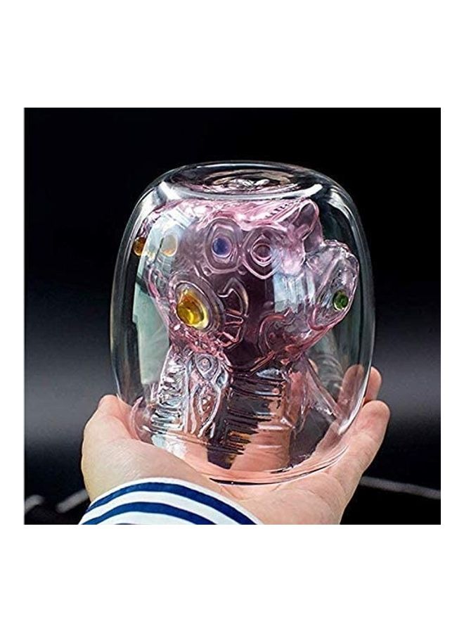 كوب زجاجي بتصميم قفاز ثانوس في Thanos Infinity وردي 250مم - Image 3