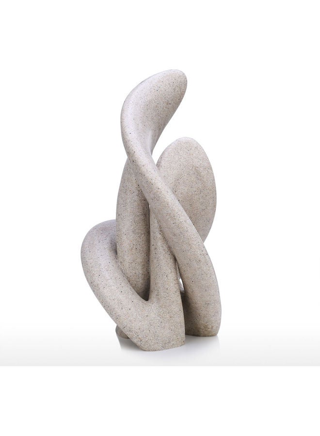 TOOARTS - Vines Abstract Resin Statue Beige - Image 1