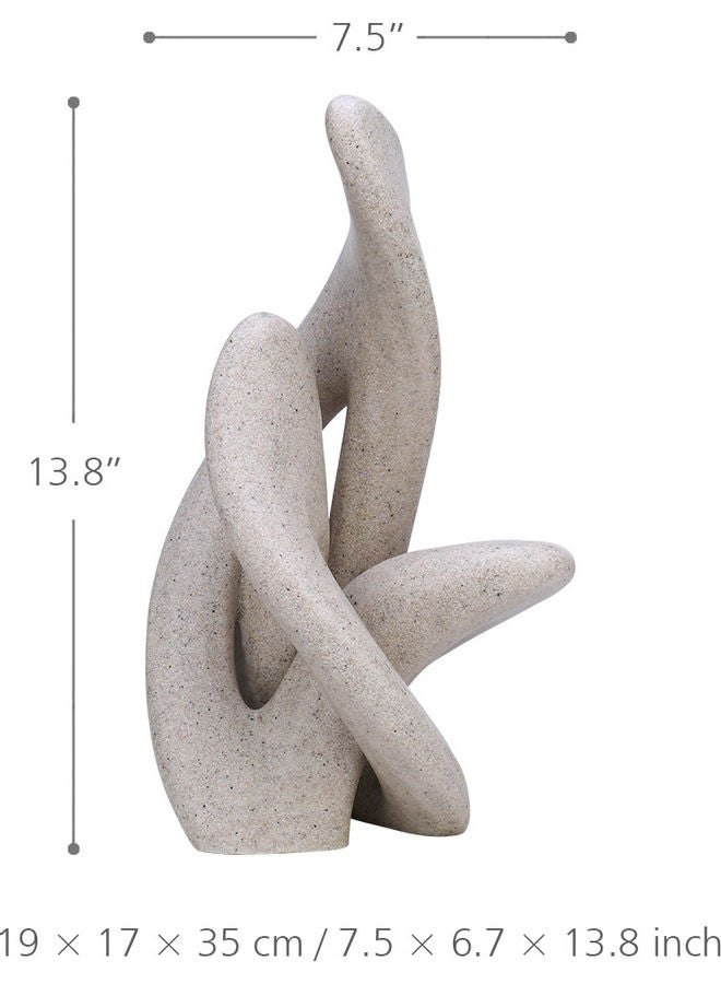 TOOARTS - Vines Abstract Resin Statue Beige - Image 1