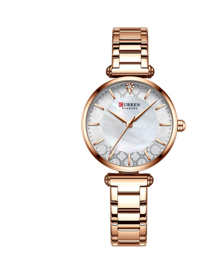 كارين ساعة يد بعقارب مقاومة للماء طراز J-4802RG - 31 مم - ذهبي وردي للنساء - Image 1