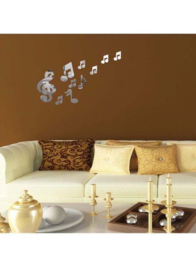 Sharpdo 10-Piece Musical Notes Wall Sticker Set Silver 60 x 45cm - Image 3