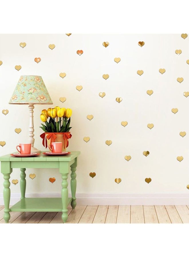 Sharpdo Heart Shape Wall Sticker Set Gold 2.5 x 2cm - Image 4