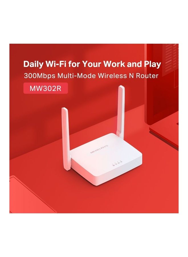 MERCUSYS - Wireless N Router 300Mbps Multi Mode White - Image 1