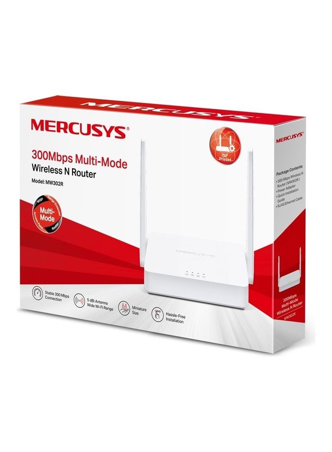 MERCUSYS - Wireless N Router 300Mbps Multi Mode White - Image 1