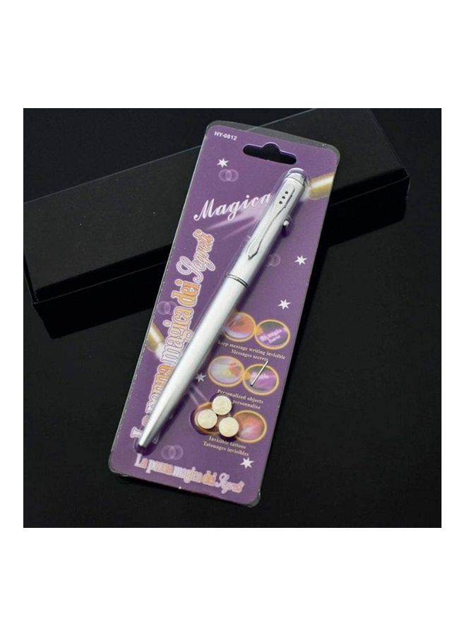 Generic Magic LED UV Light Ballpoint Pen silver - Image 5