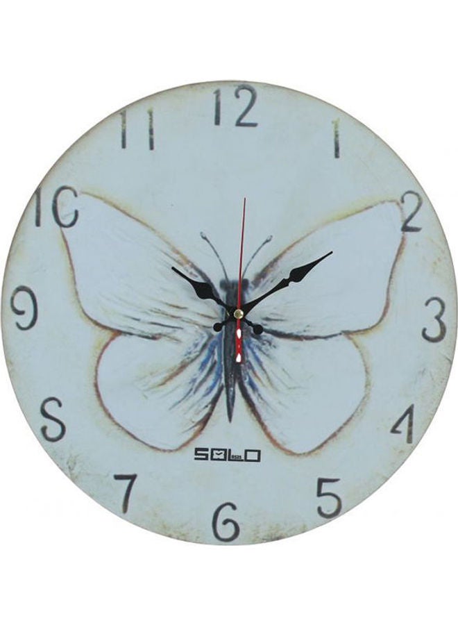 Solo - B525 Modern Wooden Wall Clock MultiColour 40cm - Image 1