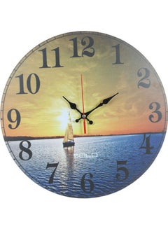 B888 Modern Wooden Wall Clock MultiColour 40cm