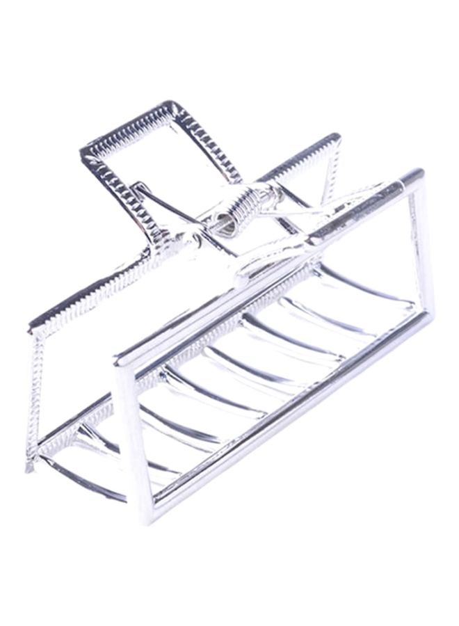 Beauenty Creative Metallic Long Bow Casual Hair Clip Silver - Image 1
