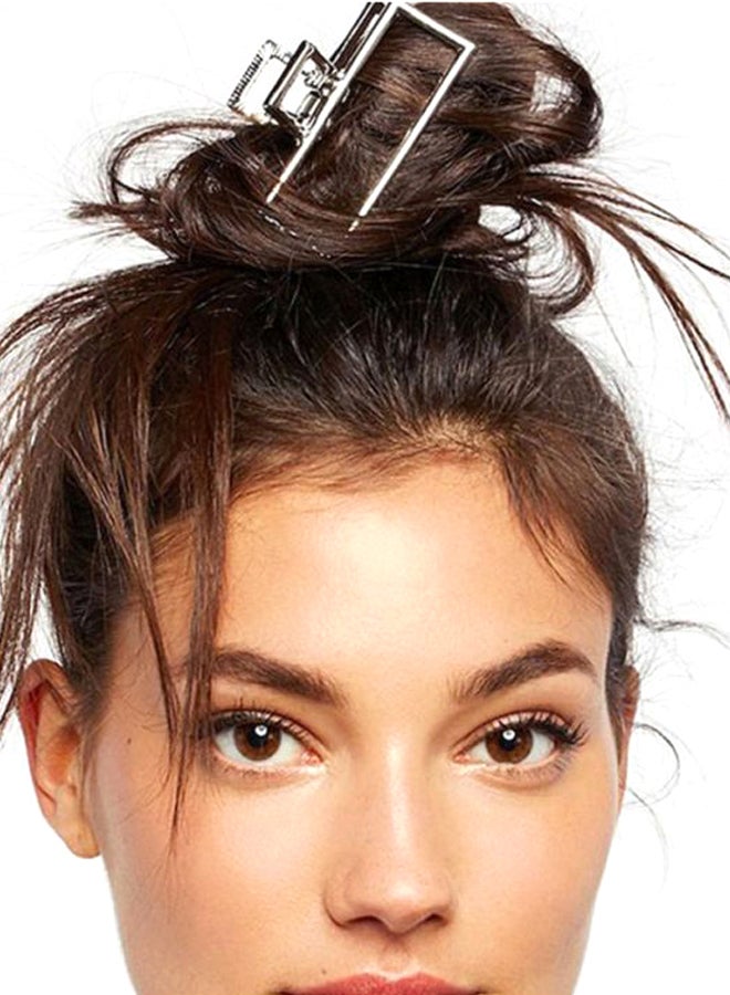 Beauenty Creative Metallic Long Bow Casual Hair Clip Silver - Image 2