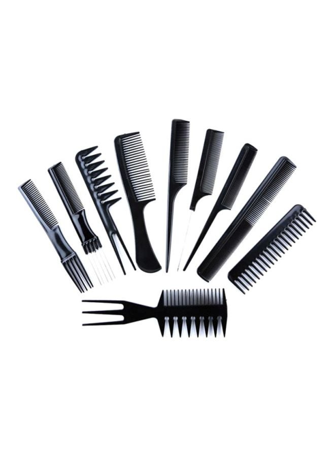 Sharpdo 10 Piece Hair Comb Set Black