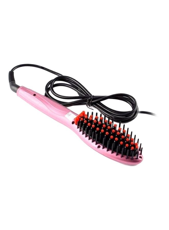 Voberry Electric Hair Straight Thermostatic Styling Comb Pink/Black  - Image 1