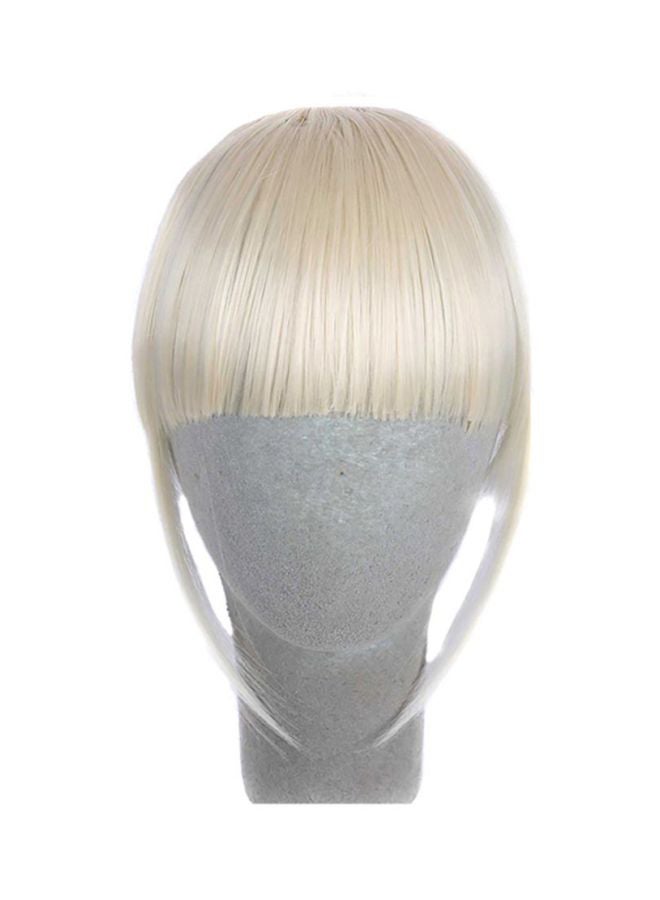 شاربدو شعر مستعار بتصفيفة غرة قصيرة منسدلة الأشقر الفاتح 15x30سم - Image 1