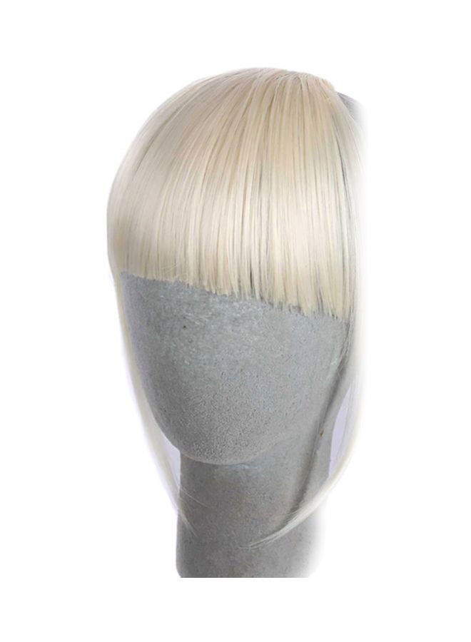 شاربدو شعر مستعار بتصفيفة غرة قصيرة منسدلة الأشقر الفاتح 15x30سم - Image 2