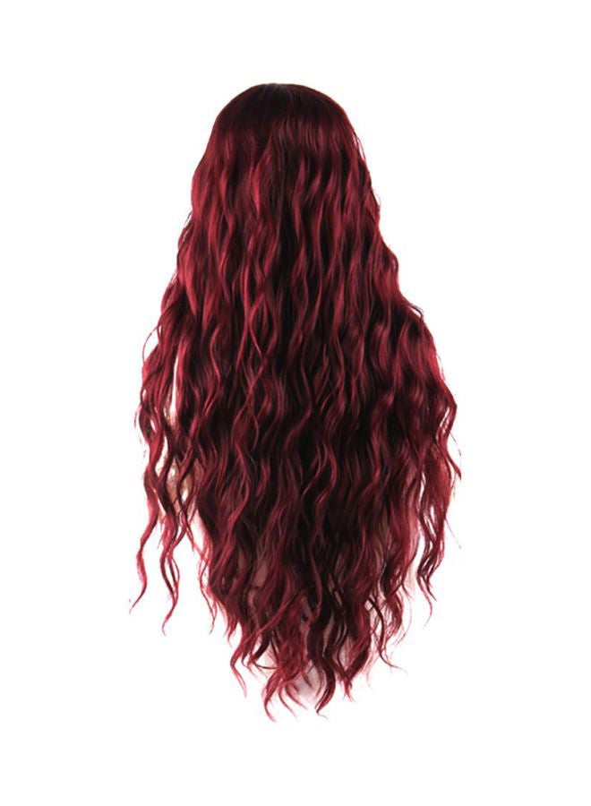 شاربدو باروكة شعر طويل مموج أحمر 70سم - Image 1