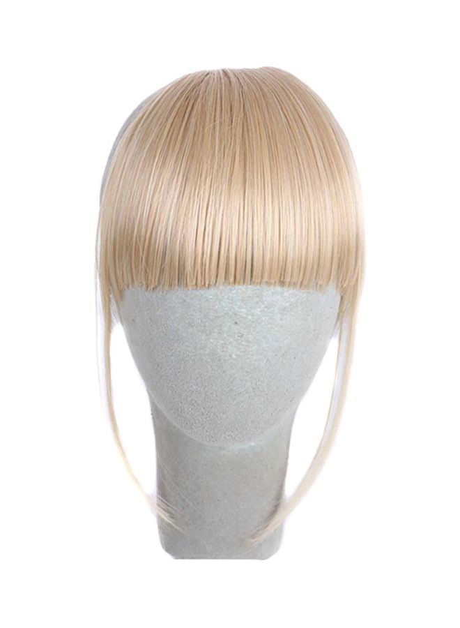 شاربدو شعر مستعار بتصفيفة غرة قصيرة منسدلة بلوند 15x30سم - Image 1