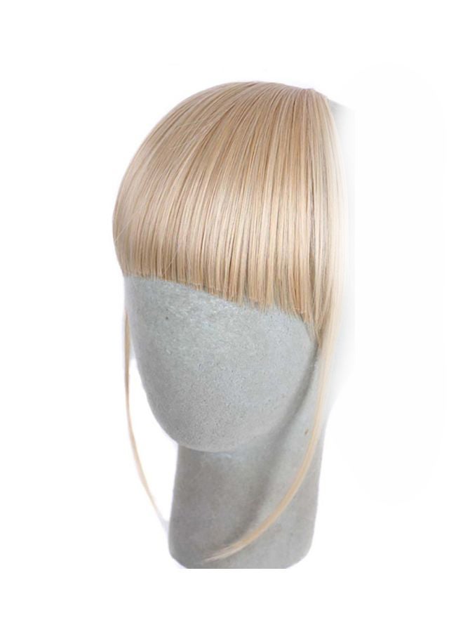 شاربدو شعر مستعار بتصفيفة غرة قصيرة منسدلة بلوند 15x30سم - Image 2