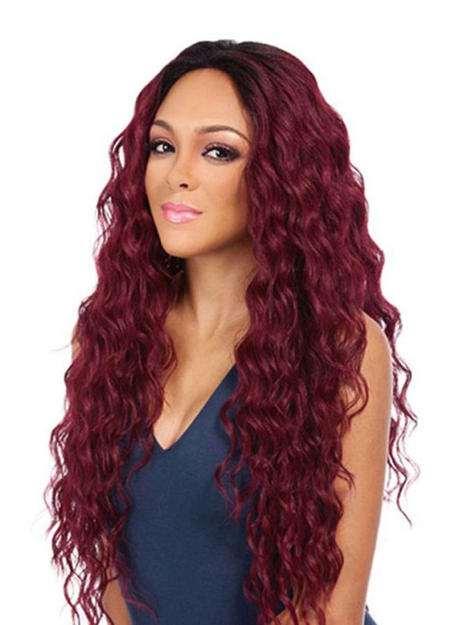 شاربدو باروكة شعر طويل مموج أحمر 70سم - Image 2