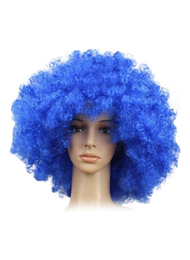 Voberry Party Disco Funny Afro Clown Masquerade Hair Wig Blue 25x16x5cm - Image 1