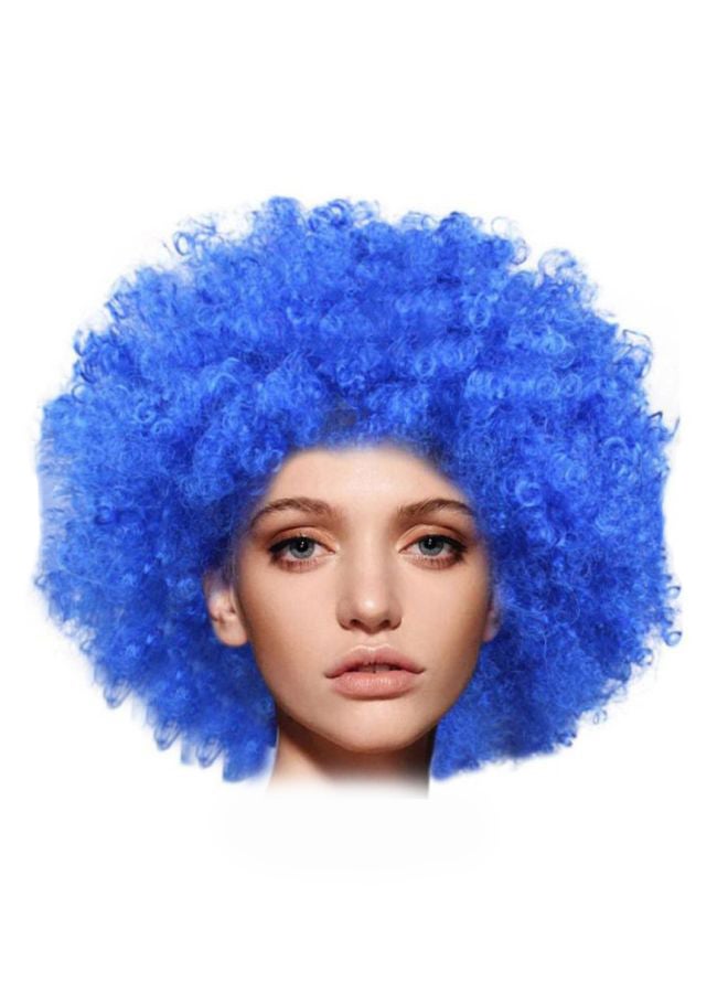 Voberry Party Disco Funny Afro Clown Masquerade Hair Wig Blue 25x16x5cm - Image 2