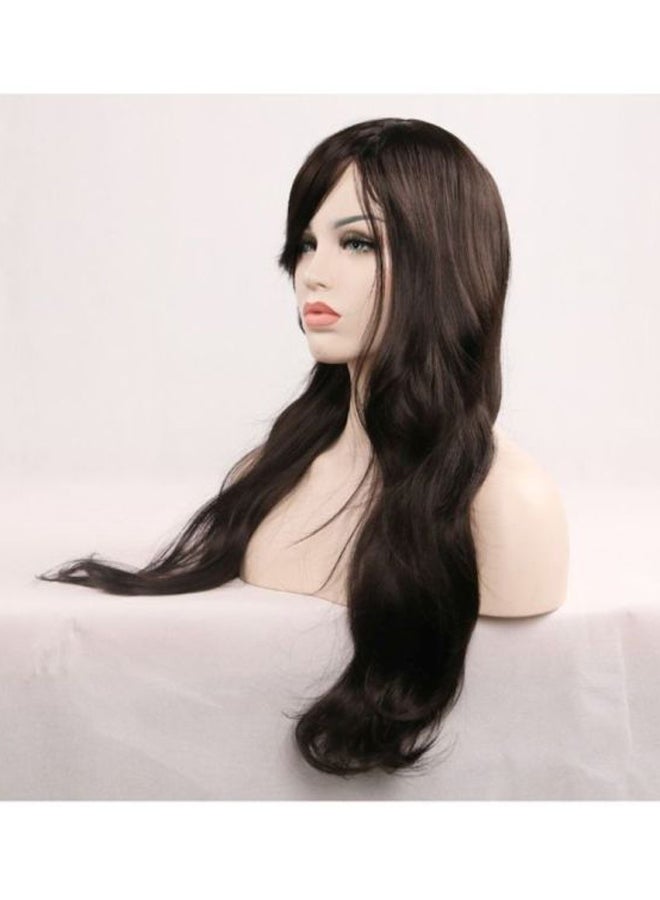 Voberry Heat Resistant Blonde Long Curly Hair Wig Black - Image 3