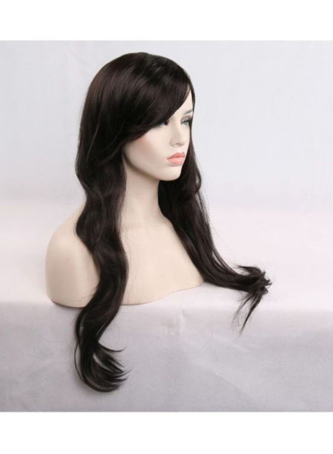 Voberry Heat Resistant Blonde Long Curly Hair Wig Black - Image 4