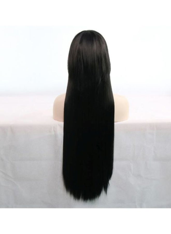 Voberry Long Straight Wig Black 8x4x4cm - Image 5