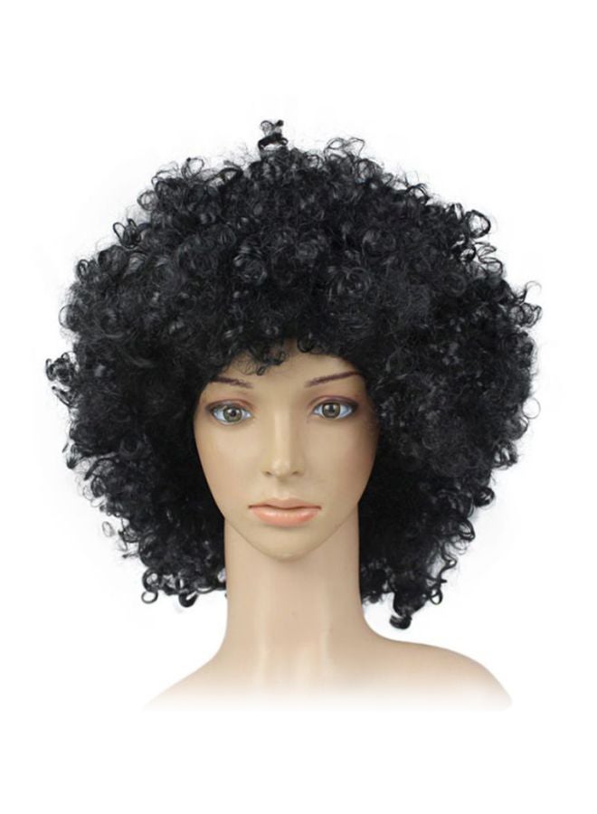 Voberry Party Disco Funny Afro Clown Masquerade Hair Wig Black 25x16x5cm - Image 1