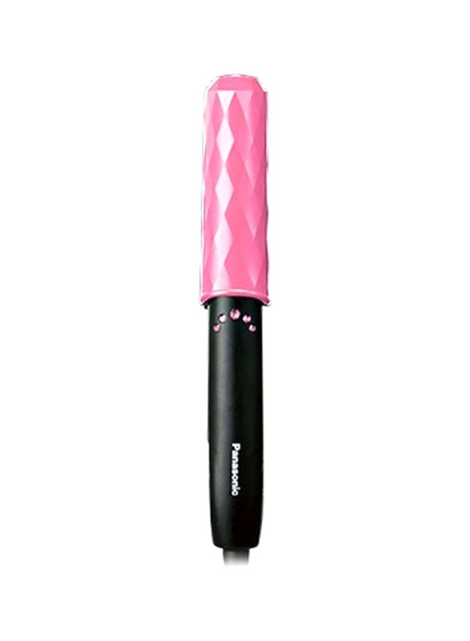 Panasonic Hair Straightener Curler, Smooth Sliding Ceramic Plate, Compact Portable, Styling On The Go, Eh-Hv11 Black/Pink 23.5cm  - Image 1