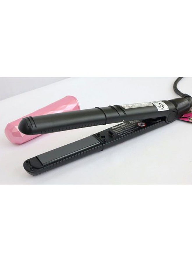 Panasonic Hair Straightener Curler, Smooth Sliding Ceramic Plate, Compact Portable, Styling On The Go, Eh-Hv11 Black/Pink 23.5cm  - Image 3