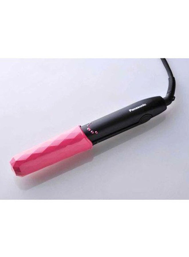 Panasonic Hair Straightener Curler, Smooth Sliding Ceramic Plate, Compact Portable, Styling On The Go, Eh-Hv11 Black/Pink 23.5cm  - Image 4