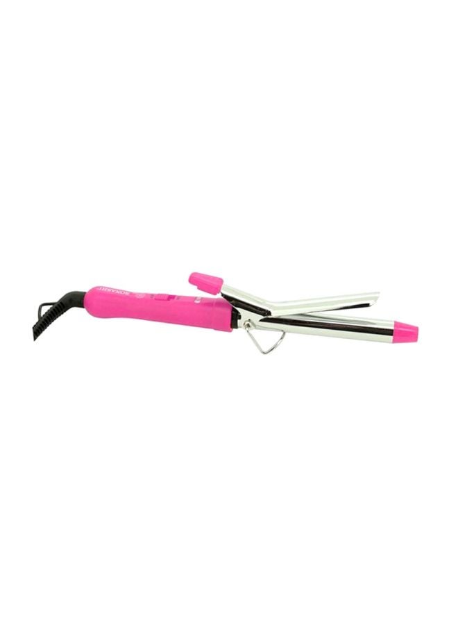 SONASHI - Hair Curler For All Hair Types Temperature Setting Of 200 Degree With ONOFF Switch And 360 degree swivel cord Hanging Loop SHC-3002 Pink/Silver - Image 1