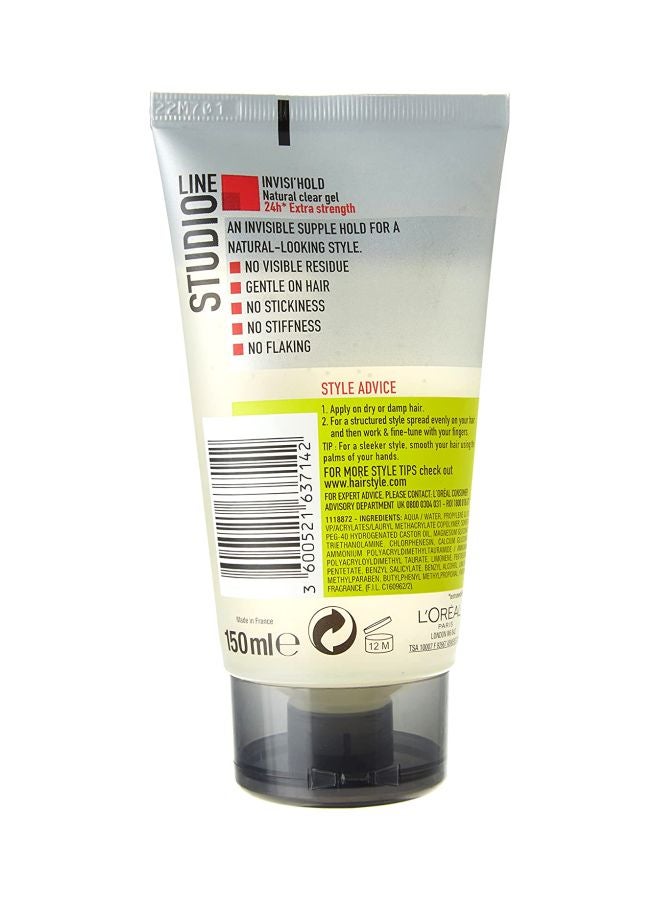L'OREAL PARIS - Studio Line Invisi'Hold Natural Clear Gel Extra Strength 150ml - Image 1