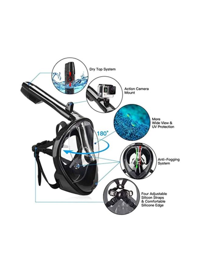 J&J Snorkel Mask Panoramic View Scuba Diving L/XL  - Image 3