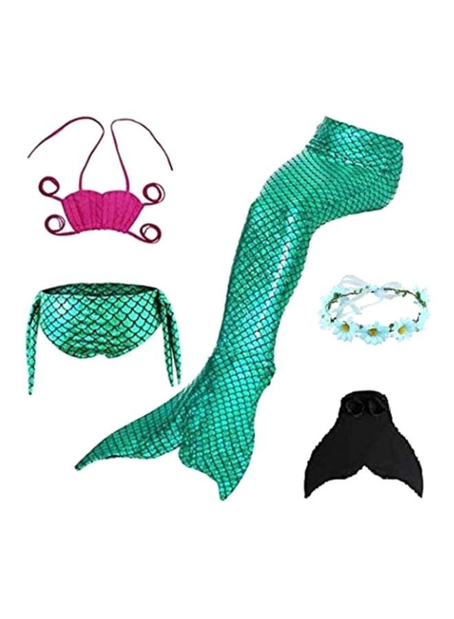 J&J 5-Piece Mermaid Swimming Suit Set 140cm  - Image 1