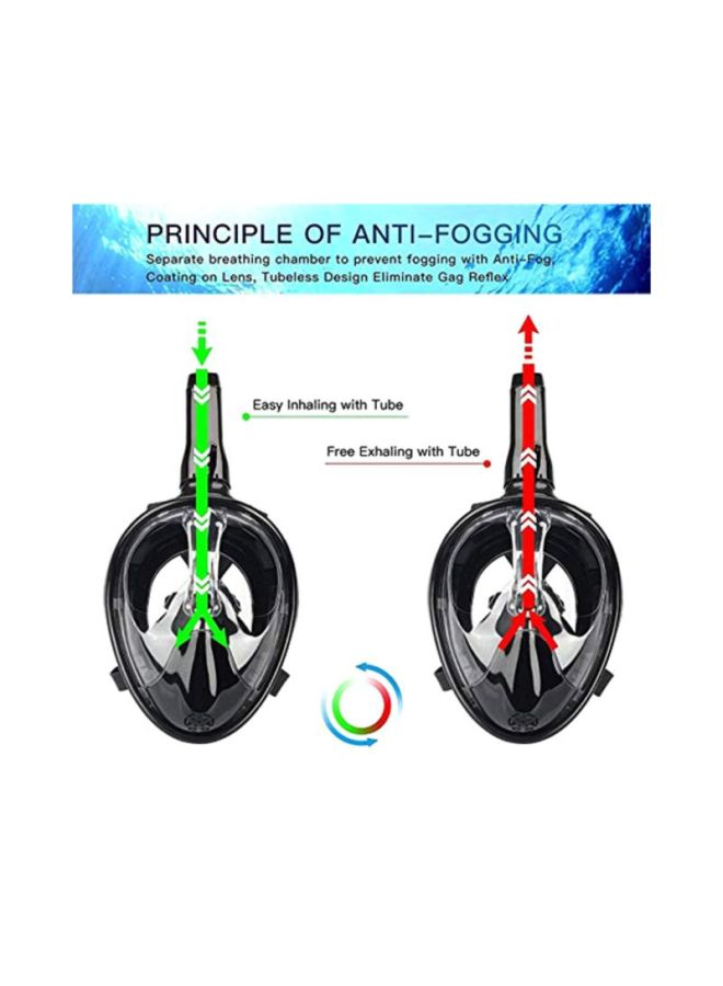 J&J Snorkel Mask Panoramic View Scuba Diving L/XL  - Image 5