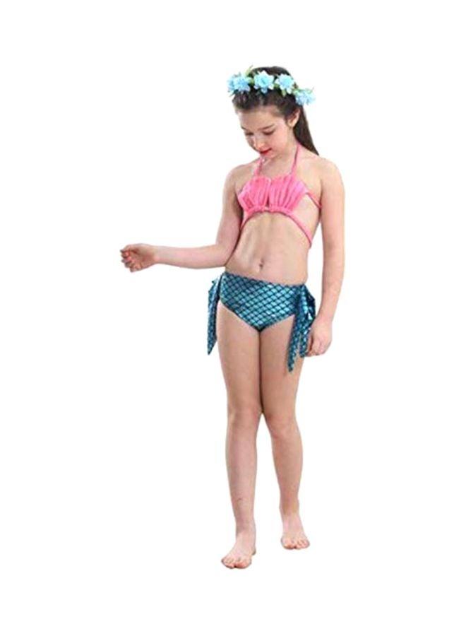 J&J 5-Piece Mermaid Swimming Suit With Bikini Set Multicolour - Image 3