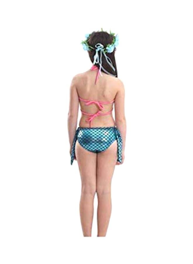 J&J 5-Piece Mermaid Swimming Suit With Bikini Set Multicolour - Image 4