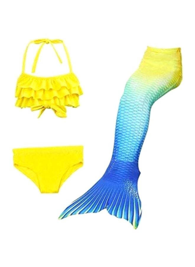 J&J 3-Piece Mermaid Swimming Suit With Bikini Set 110cm - Image 1