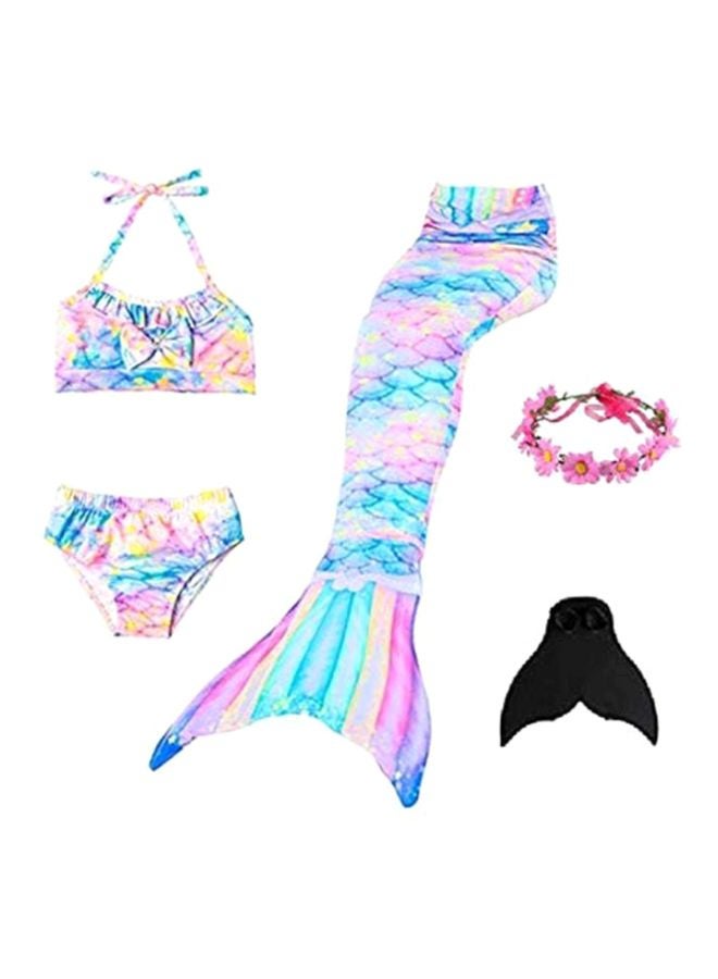 J&J 5-Piece Mermaid Swimming Suit With Bikini Set 120cm  - Image 1